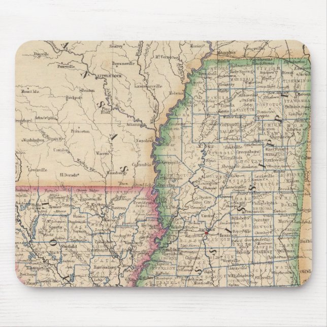 Mousepad Estados de Mississippi e Louisiana (Frente)