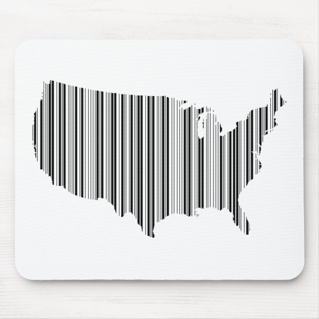 Mousepad Estados Unidos da América em Código de Barras (Frente)