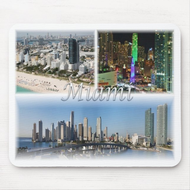 Mousepad Estados Unidos da América - Florida - Miami - (Frente)