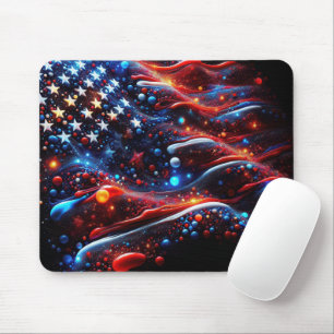 Mousepad Estados Unidos Flag Paint Splatters