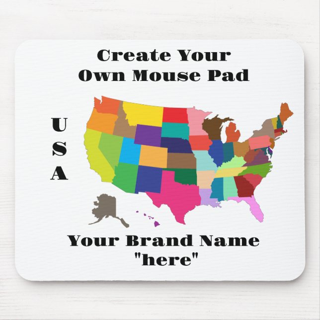 Mousepad Estados Unidos-Mapa-MultiColorido (Frente)
