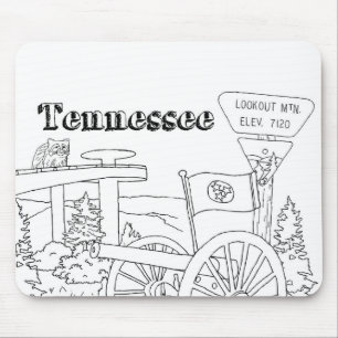 Mousepad Estadual do Tennessee simboliza imagens de estado