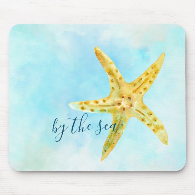 Mousepad Estaleiro Amarelo Costeiro Aqua Watercolor (Frente)