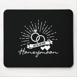 Mousepad Estamos em nossa lua de mel - Casal de casamento d
