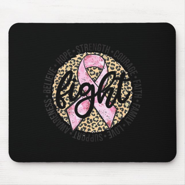 Mousepad Estampa de leopardo guepardo luta contra o cancro  (Frente)
