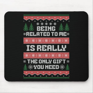 Mousepad Estar Relacionado A Mim Família De Natal Divertida