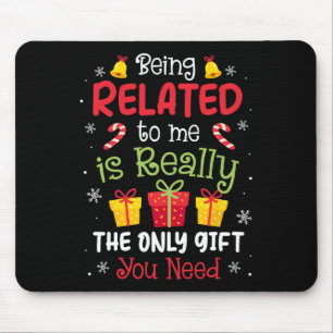 Mousepad Estar Relacionado A Mim Família De Natal Engraçada