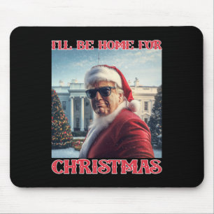 Mousepad Estarei em Casa no Natal Trump Papai Noel Selfie W