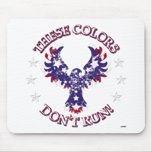 Mousepad Estas cores não correm! Estrelas e faixas de águ