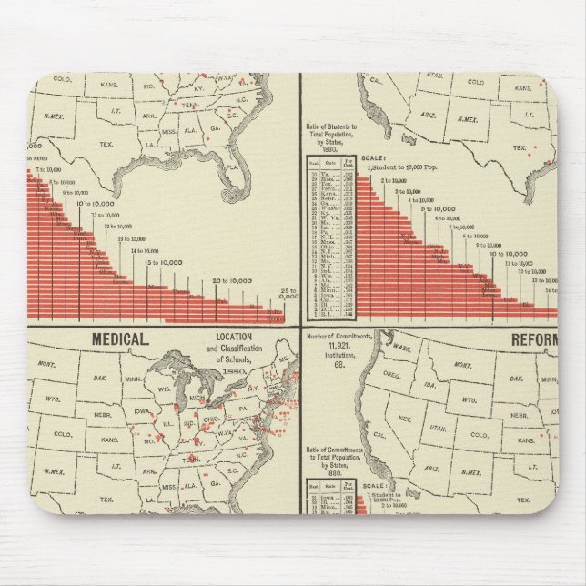 Mousepad Estatísticas para escolas especiais (Frente)