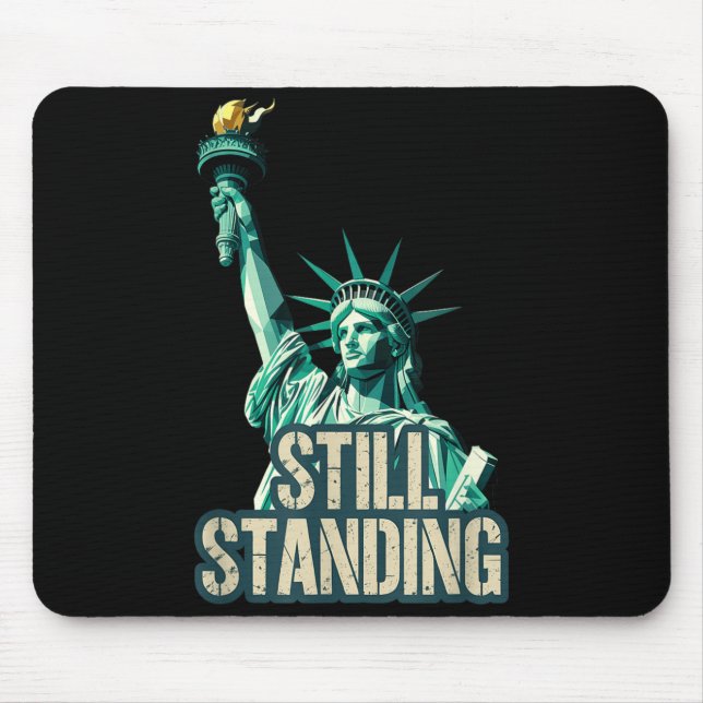 Mousepad Estátua da Liberdade Ainda em Pé Orgulho dos EUA (Frente)