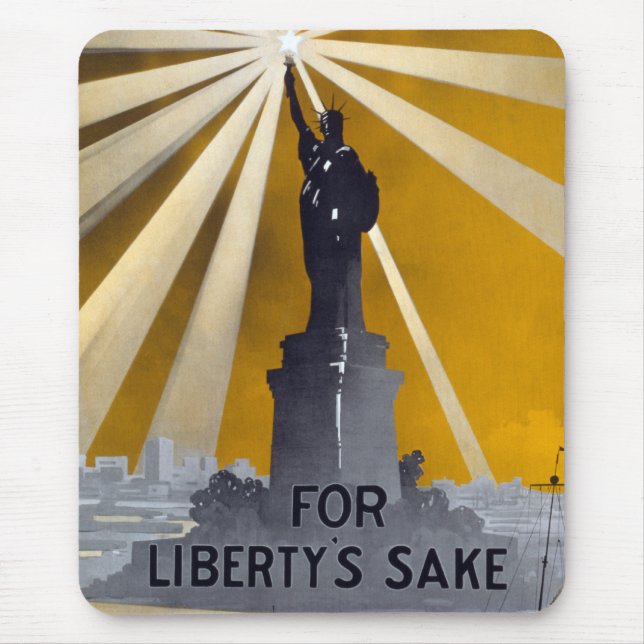 Mousepad Estátua da Liberdade WPA Nova York Viagem (Frente)