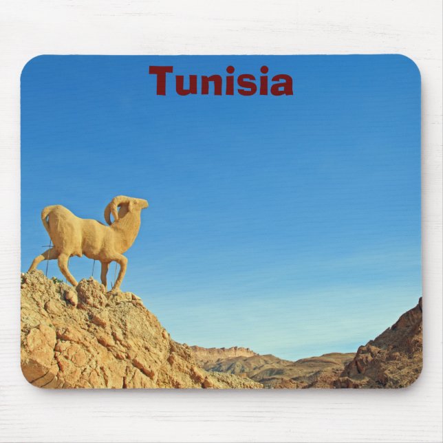 Mousepad Estátua de cabra da Tunísia (Frente)