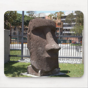 Mousepad Estátua de Moai no museu da história natural do