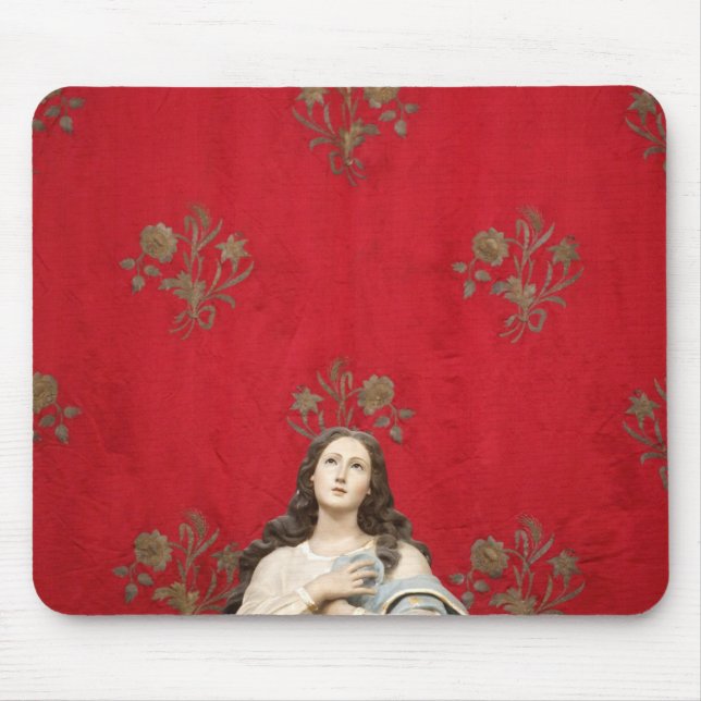 Mousepad Estátua em uma igreja de Spaccanapoli, Nápoles do (Frente)