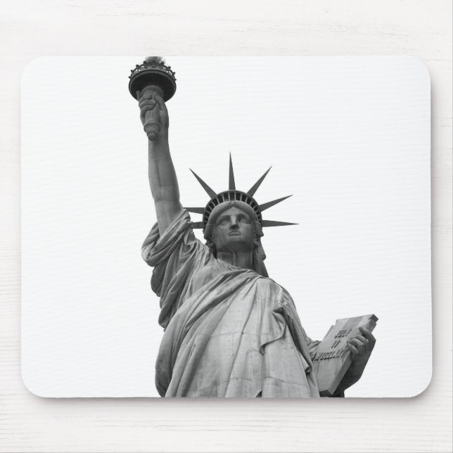 Mousepad Estátua Negra e Branca da Liberdade (Frente)