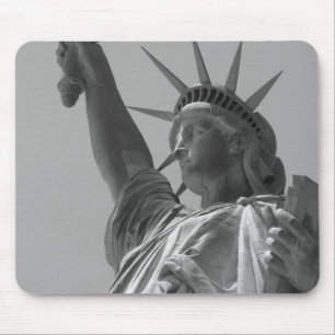 Mousepad Estátua Negra e Branca do Nova Iorque da Liberdade