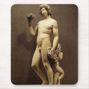 Mousepad Estátua Vintage Renascimento Baco por Michelangelo