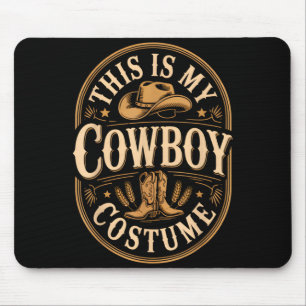 Mousepad Este É Crachá Vintage de Fantasia de Cowboy Botas