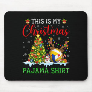 Mousepad Este É Meu Natal De Voleibol Pajama Engraçado Xmas