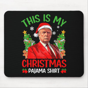 Mousepad Este É Meu Natal Pajama Engraçado Trump Xmas Pjs M