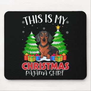Mousepad Este É Meu Pjama De Natal Dachshund Dog Xmas Pjs