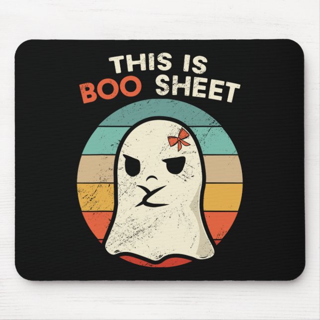 Mousepad Este É O Boo Sheet Divertido Figurinos De Hallowee (Frente)
