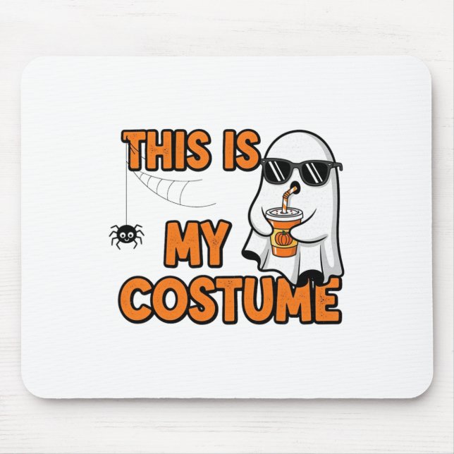 Mousepad Este É O Meu Dia de as Bruxas engraçado De Fantasm (Frente)