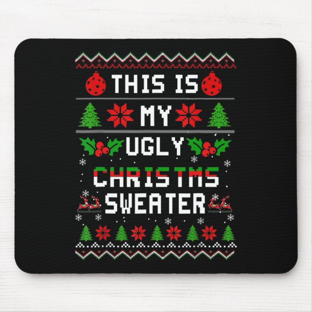 Mousepad Este É O Meu Feriado De Natal Muito Divertido. (Frente)