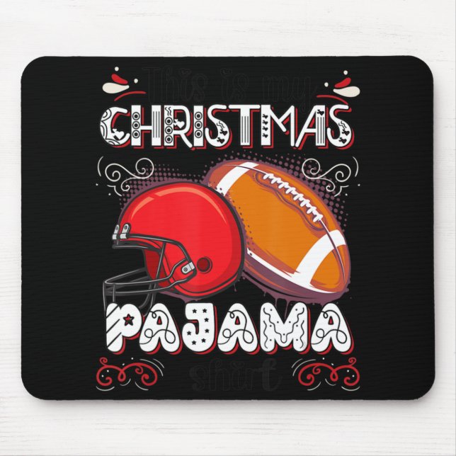 Mousepad Este É O Meu Natal De Futebol Do Pajama (Frente)