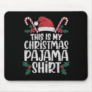 Mousepad Este É O Meu Natal Pajama Engraçado Homens Do Xmas