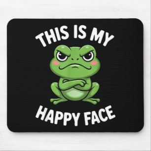 Mousepad Este É o Meu Rosto Feliz Humor Sapo Bravo Engraçad