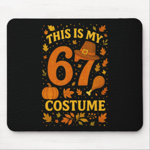 Mousepad Este É o Meu Traje de Ação de Graças 67 Número 6 7