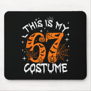 Mousepad Este É o Meu Traje de Halloween 67 Número 6 7 Meme
