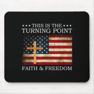 Mousepad Este É O Ponto de Mudança Fé Cristã Patriótica