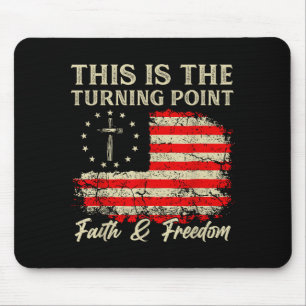 Mousepad Este É O Ponto de Mudança Fé Cristã Patriótica