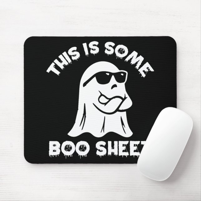 Mousepad Este É Um Boo Folha Ghost Engraçado Retro Hallowee (Com mouse)
