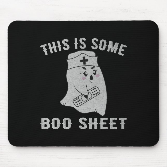 Mousepad Este é um Dia de as Bruxas engraçado de fantasma d (Frente)