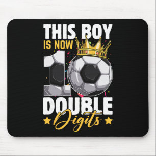Mousepad Este Menino Agora 10 Dígitos Duplos Futebol 10 Ano