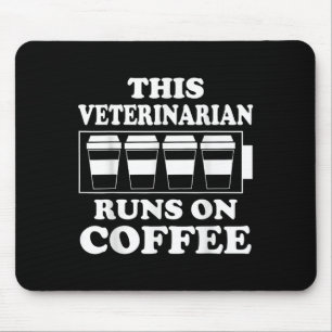 Mousepad Este Veterinário Funciona No Café Graphic Funny Qu