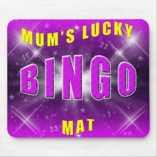 Mousepad esteira afortunada do bingo da mãe