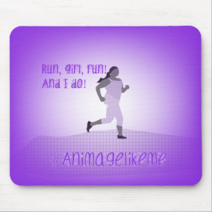 Mousepad Esteira Curvy do rato do corredor da menina