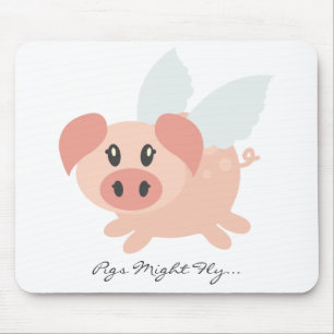Mousepad Esteira de voo personalizada do rato do porco