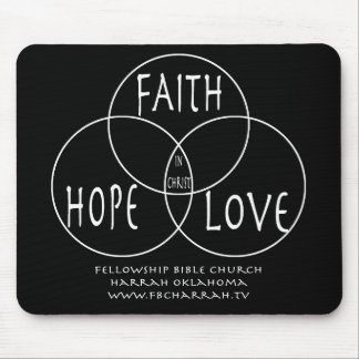 Mousepad Esteira do rato do amor da esperança da fé