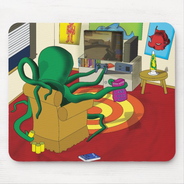 Mousepad Esteira do rato do calamar do jogo (Frente)