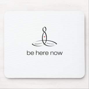 Mousepad Esteja aqui agora - estilo regular preto