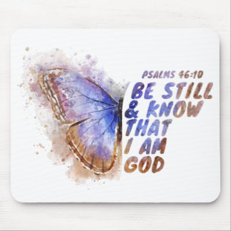 Mousepad Esteja sempre ciente de que sou Deus: Borboleta da