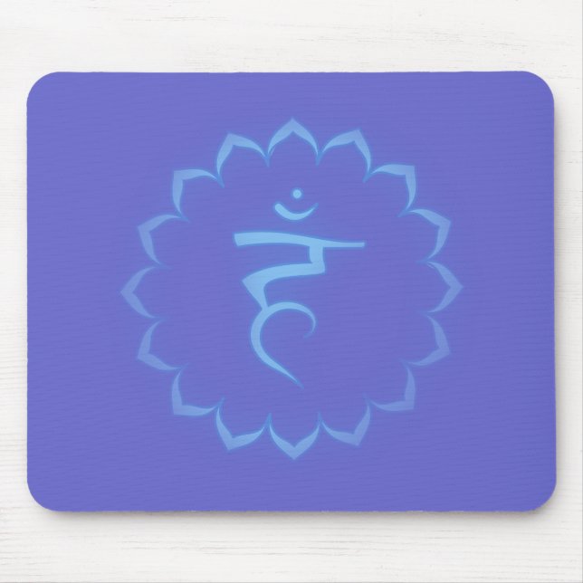 Mousepad "Estenciled" Throat Chakra - Azul Claro (Frente)