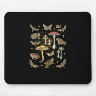 Mousepad Estética Cottagecore Cogumelo Sapo Borboleta Gobl