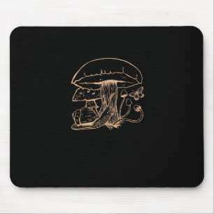 Mousepad Estética Cottagecore Goblincore Cogumelo Caracol